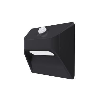 Immax 08307L - Luminaire d'escalier LED rechargeable avec détecteur de mouvement et détecteur crépusculaire STEP LIGHT LED/0,3W/3,7V 2200 mAh IP53 noir