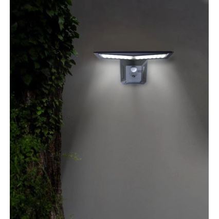 Applique murale solaire avec détecteur LED/2,6W/5,5V IP65 1800 mAh noir