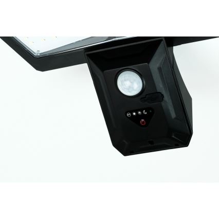 Applique murale solaire avec détecteur LED/2,6W/5,5V IP65 1800 mAh noir