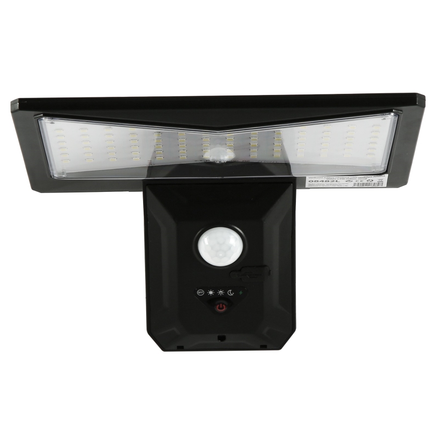 Applique murale solaire avec détecteur LED/2,6W/5,5V IP65 1800 mAh noir