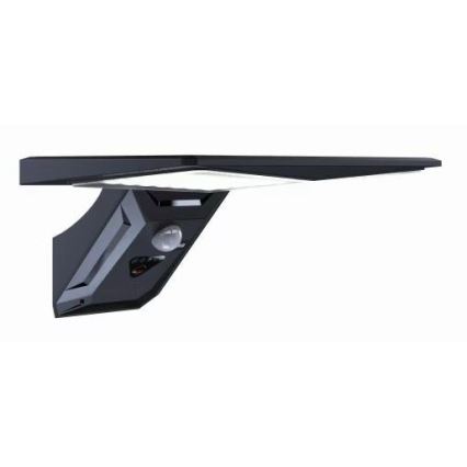 LED Solar wandlamp met sensor LED/2,6W/5,5V IP65 1800 mAh zwart