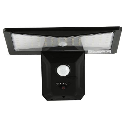 LED Solar wandlamp met sensor LED/2,6W/5,5V IP65 zwart