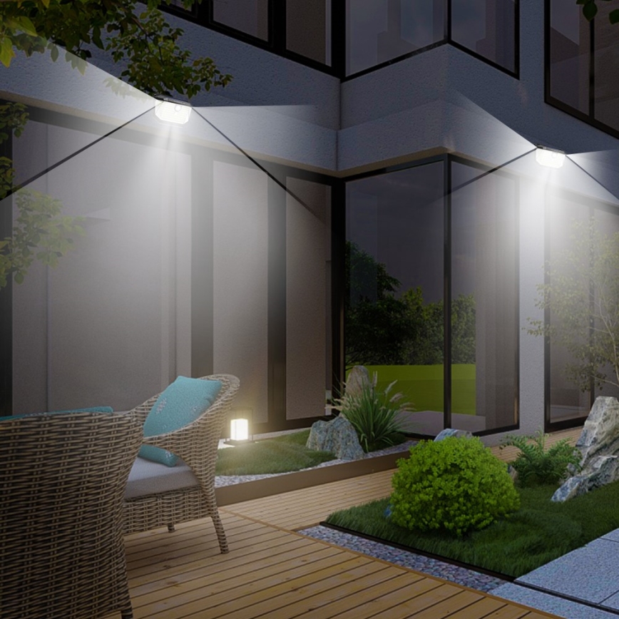 Applique murale solaire avec détecteur LED/4W/5,5V IP65 1200 mAh