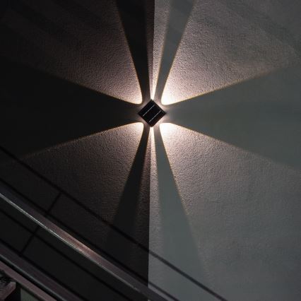 Luminaire solaire mural avec détecteur LED/2W/5V IP54