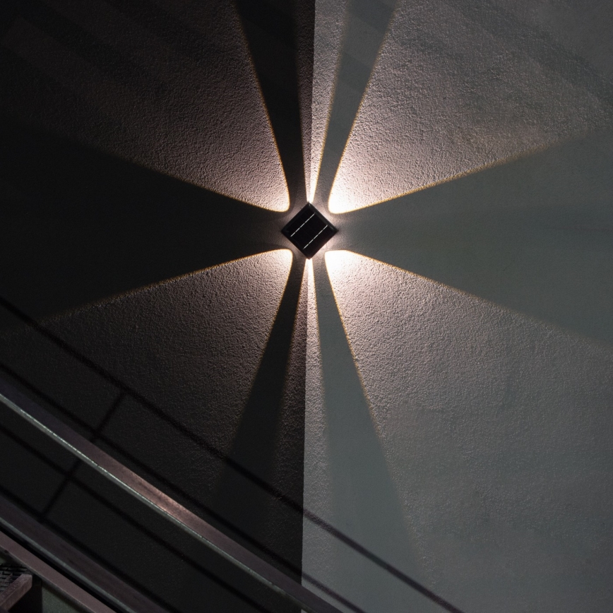 Luminaire solaire mural avec détecteur LED/2W/5V IP54