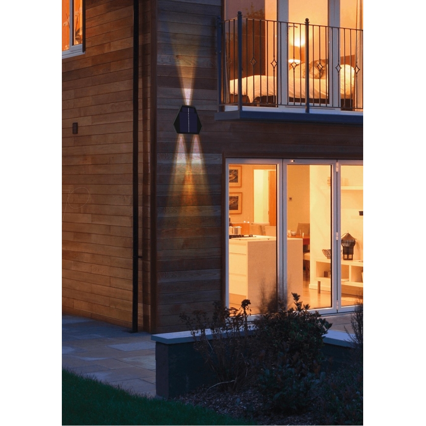 LED Solar wandlamp met een sensor LED/2W/5V IP54