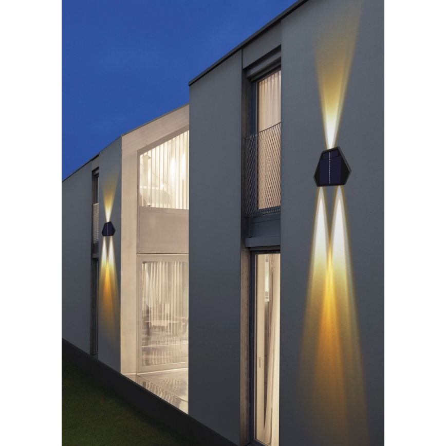 LED Solar wandlamp met een sensor LED/2W/5V IP54