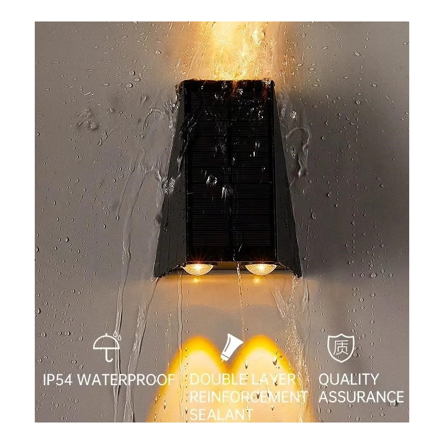 LED Solar wandlamp met sensor LED/2W/5V IP54 1300 mAh