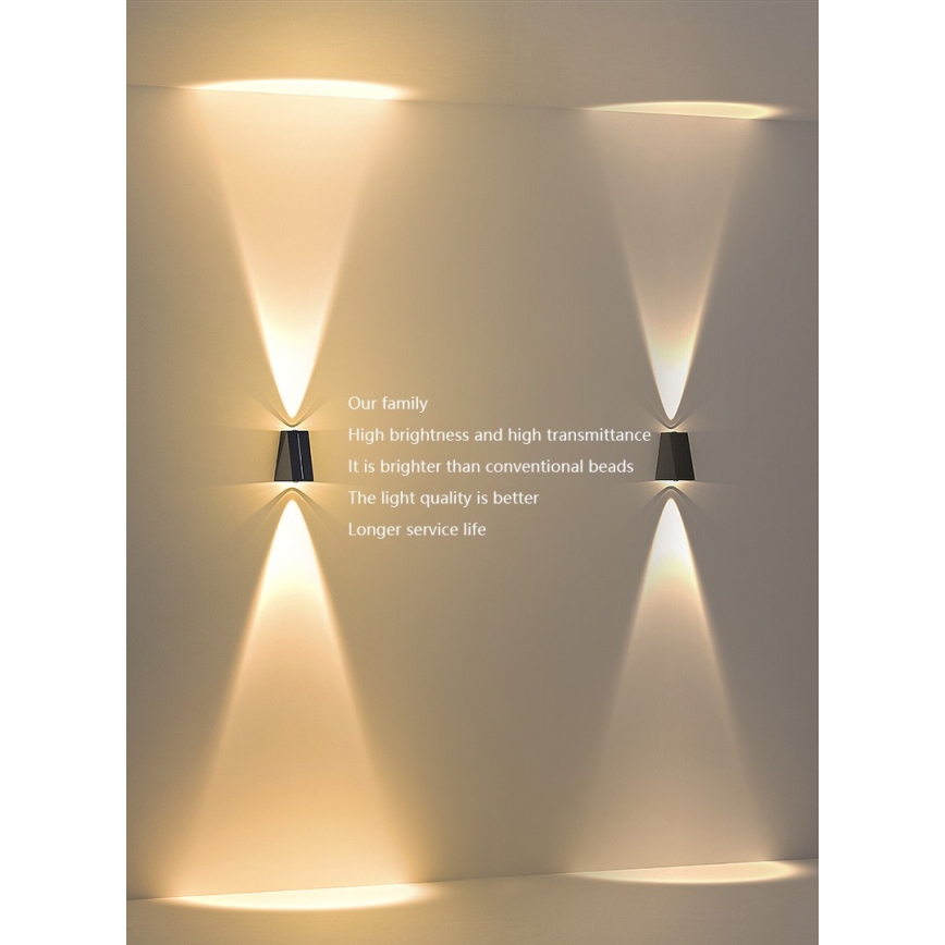 LED Solar wandlamp met sensor LED/2W/5V IP54 1300 mAh