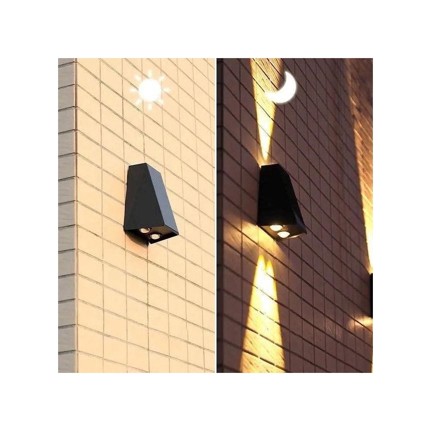 LED Solar wandlamp met sensor LED/2W/5V IP54 1300 mAh