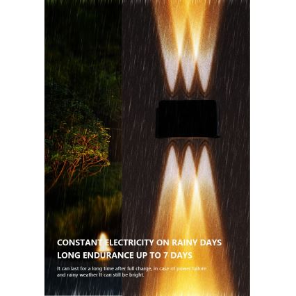 Applique murale solaire avec détecteur LED/2W/5V IP54 1300 mAh