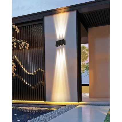 Applique murale solaire avec détecteur LED/2W/5V IP54 1300 mAh