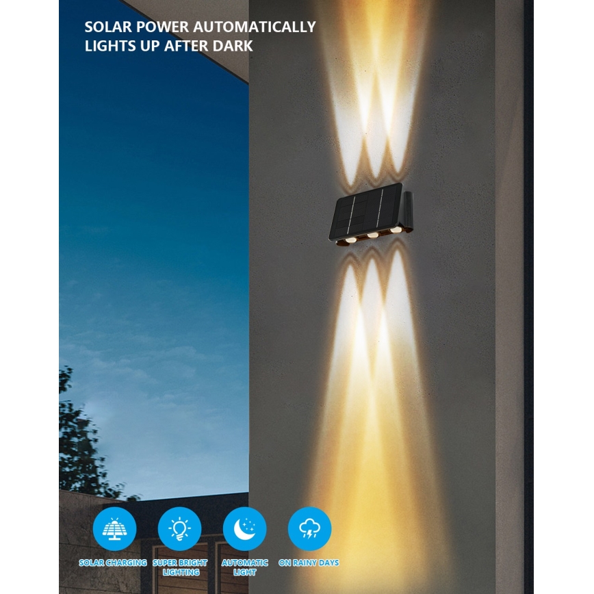 LED Solar wandlamp met een sensor LED/2W/5V IP54