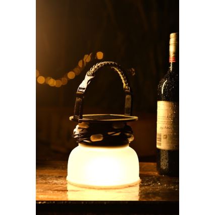 Draagbare LED RGB zonne-oplaadlamp met LED-lichtsnoer LED/10W/5V 3600 mAh IP65 3600 mAh