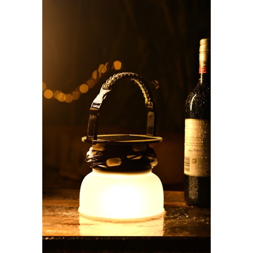 Draagbare LED RGB zonne-oplaadlamp met LED-lichtsnoer LED/10W/5V 3600 mAh IP65 3600 mAh