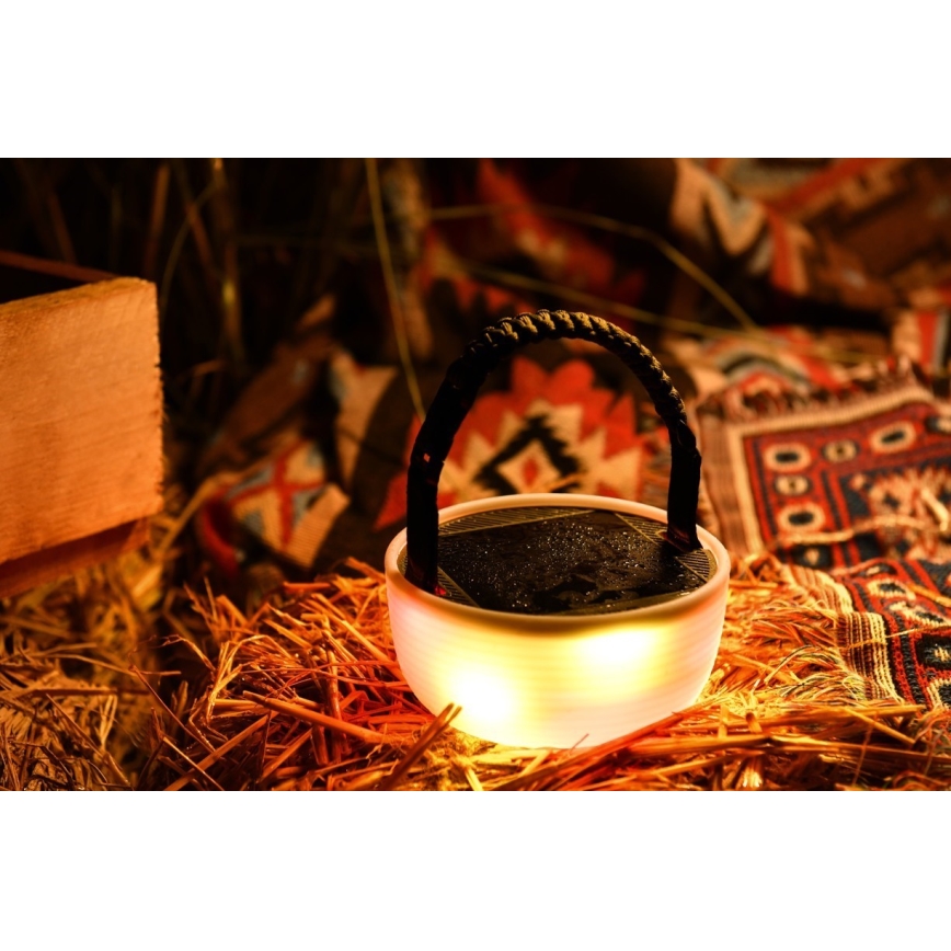 Draagbare LED RGB zonne-oplaadlamp met LED-lichtsnoer LED/10W/5V 3600 mAh IP65 3600 mAh