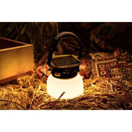 Draagbare LED RGB zonne-oplaadlamp met LED-lichtsnoer LED/10W/5V 3600 mAh IP65 3600 mAh