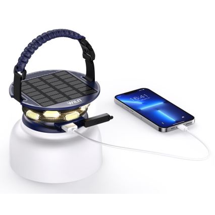 Draagbare LED RGB zonne-oplaadlamp met LED-lichtsnoer LED/10W/5V 3600 mAh IP65 3600 mAh
