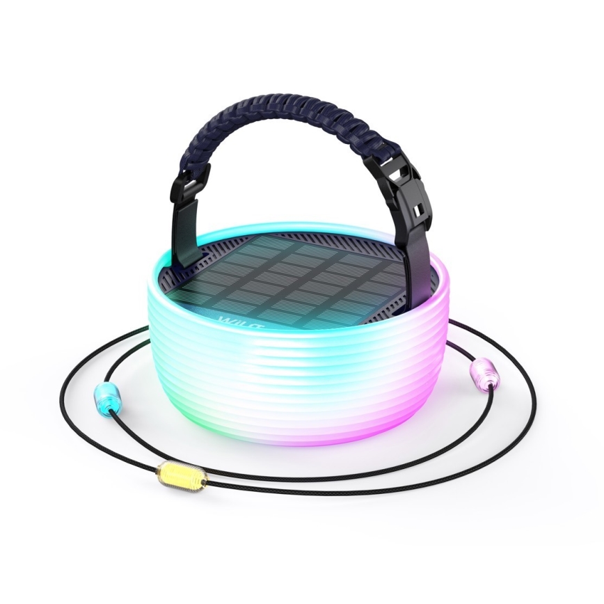 Lampe solaire rechargeable portable RGB avec guirlande LED/10W/5V 3600 mAh IP65 3600 mAh