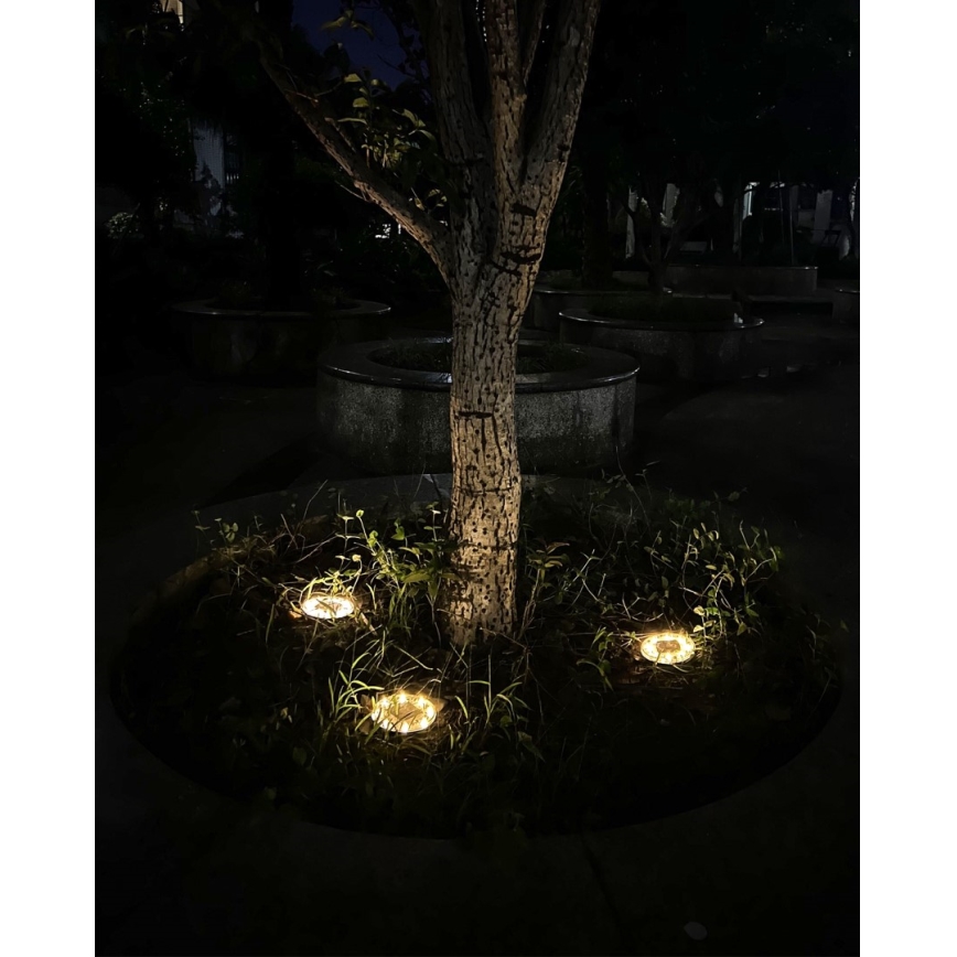 SET 4x LED Buiten zonne- verlichting met sensor LED/0,048W/2V IP68 600 mAh