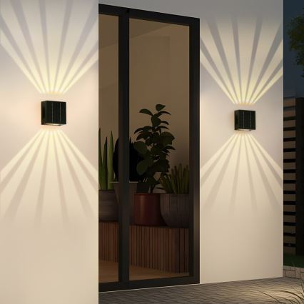 LED Solar wandlamp LED/2W/3,7V 4000K IP44 1300 mAh