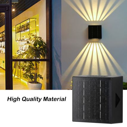 LED Solar wandlamp LED/2W/3,7V 4000K IP44 1300 mAh