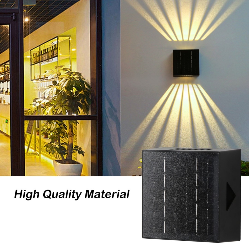 LED Solar wandlamp LED/2W/3,7V 4000K IP44 1300 mAh