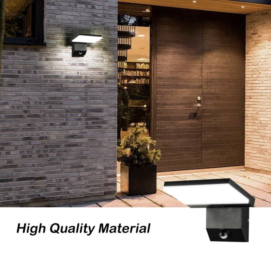 LED buitenmuurlamp met sensor MODERN LED/18W/230V IP65