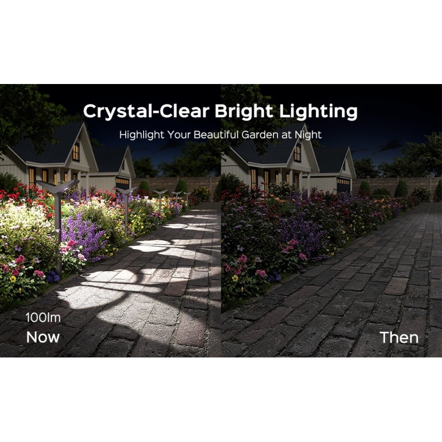 Lampe solaire LED avec capteur SUN BUTTERFLY LED/1,5W/3,7V 3000/6000K IP65 1500 mAh