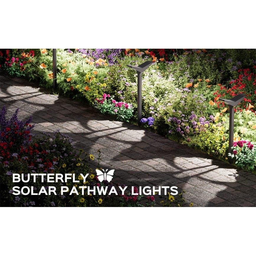 Lampe solaire LED avec capteur SUN BUTTERFLY LED/1,5W/3,7V 3000/6000K IP65 1500 mAh