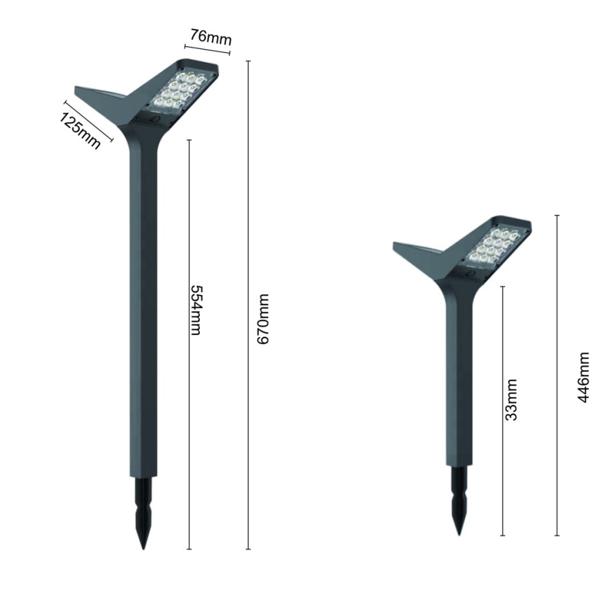 Lampe solaire LED avec capteur SUN BUTTERFLY LED/1,5W/3,7V 3000/6000K IP65 1500 mAh