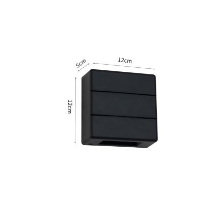 Applique murale extérieure LED LUXLINE 6W/230V 3000K IP54 noire