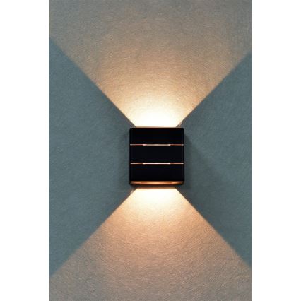 LED buitenwandlamp LUXLINE 6W/230V 3000K IP54 zwart