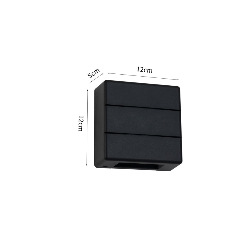 LED buitenwandlamp LUXLINE 6W/230V 3000K IP54 zwart