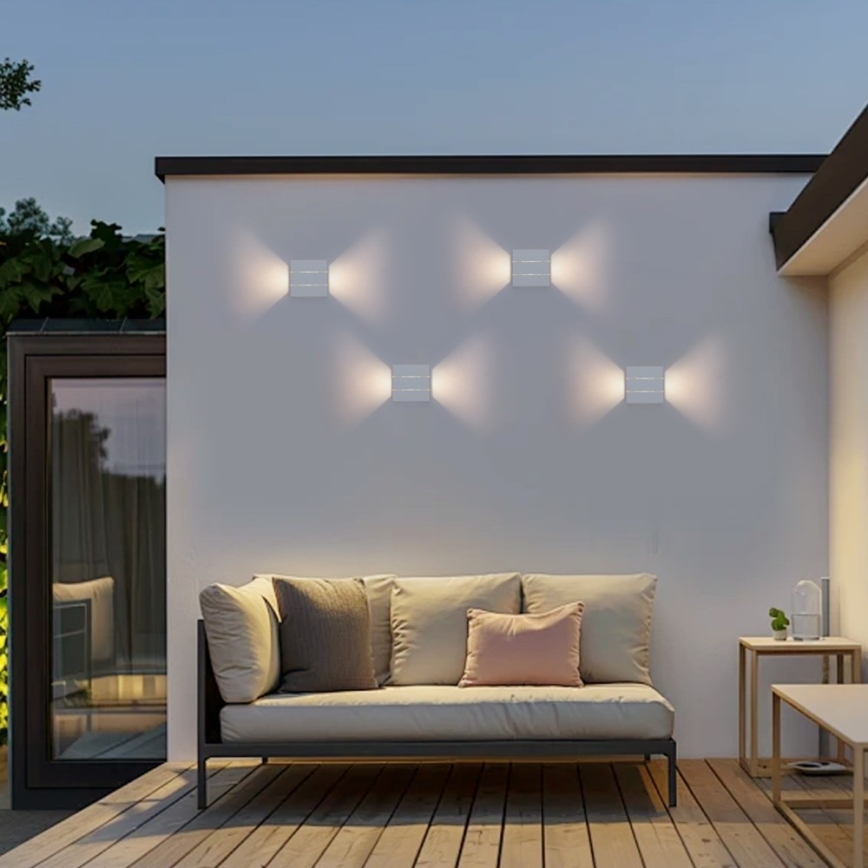 LED buitenwandlamp LUXLINE 6W/230V 3000K IP54 wit
