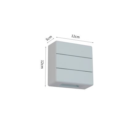 LED buitenwandlamp LUXLINE 6W/230V 3000K IP54 wit