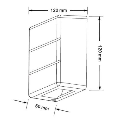 LED buitenwandlamp LUXLINE LED/6W/230V 3000K IP54 eikenkleur
