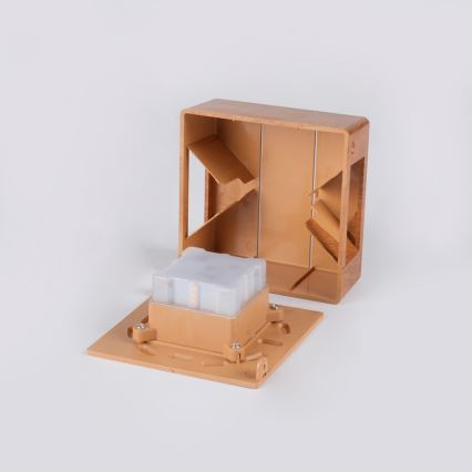 LED buitenwandlamp LUXLINE 6W/230V 3000K IP54 walnoot