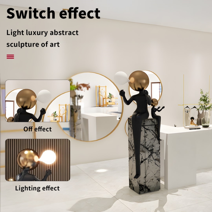 Vloerlamp SILUETTE 1xE27/40W/230V 160 cm Aura