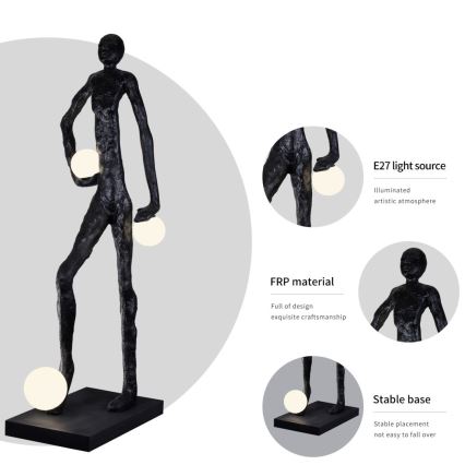 Vloerlamp SILUETTE 3xE27/60W/230V 185 cm Aura
