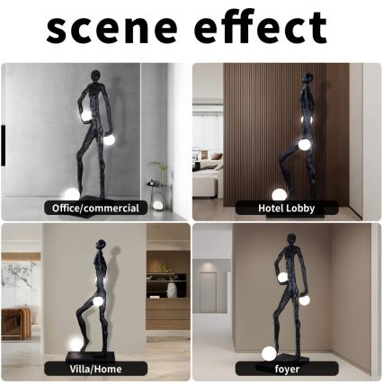 Vloerlamp SILUETTE 3xE27/60W/230V 185 cm Aura
