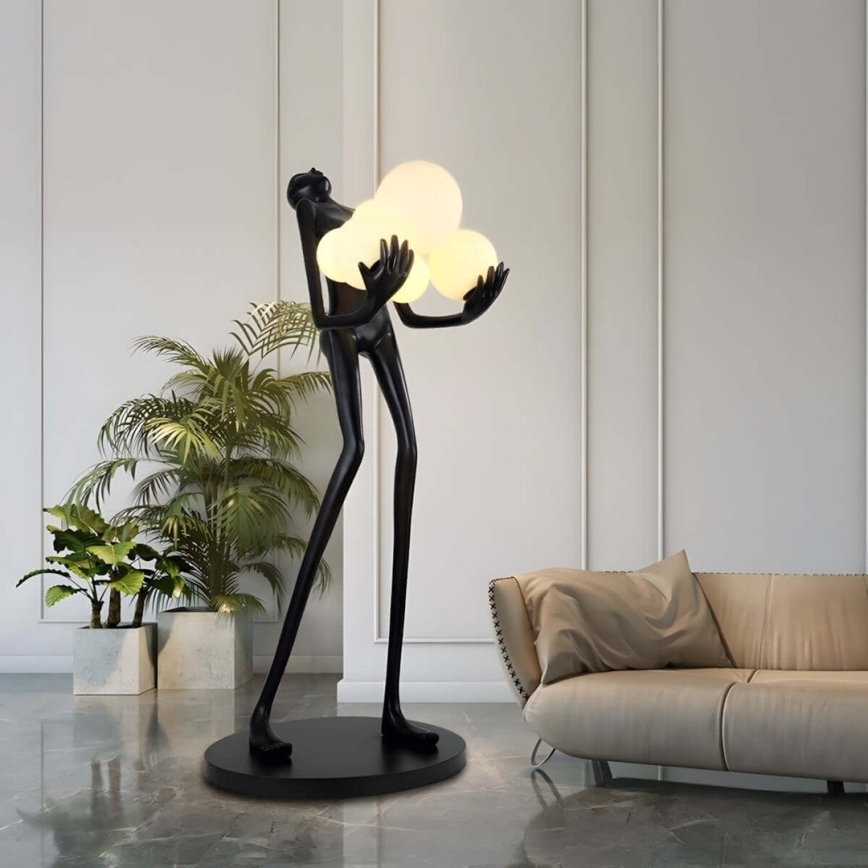Staande lamp SILUETTE 6xE27/25W/230V 180 cm Human Ball