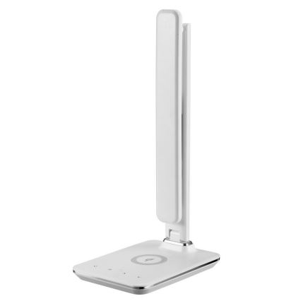 Lampe de table LED à intensité variable avec charge sans fil IQ et USB KINGFISHER LED/8,5W/230V blanc