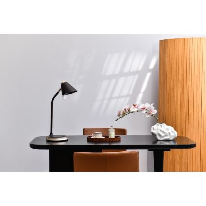 Lampe de table à intensité variable avec charge sans fil FINCH LED/9W/12/230V marron/doré