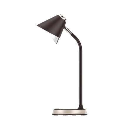 Lampe de table à intensité variable avec charge sans fil FINCH LED/9W/12/230V marron/doré