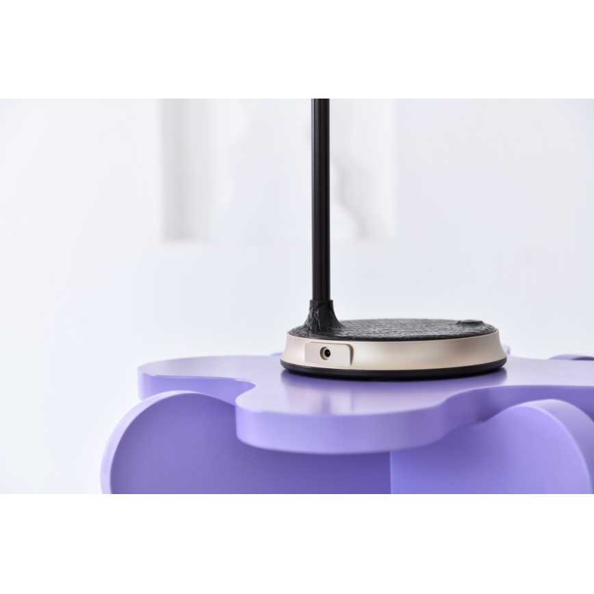 LED Dimbare bureaulamp met draadloos opladen FINCH LED/9W/12/230V bruin/goud