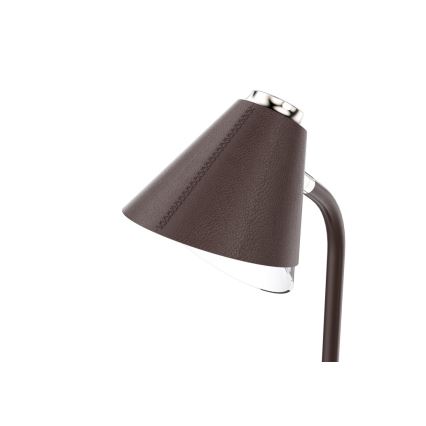 LED Dimbare bureaulamp met draadloos opladen FINCH LED/9W/12/230V bruin/goud