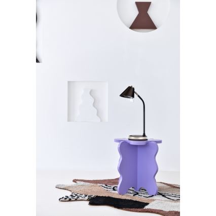 LED dimbare tafel lamp met draadloos opladen FINCH LED/9W/12/230V grijs/chroom