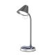 LED dimbare tafel lamp met draadloos opladen FINCH LED/9W/12/230V grijs/chroom