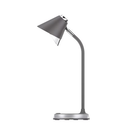 LED dimbare tafel lamp met draadloos opladen FINCH LED/9W/12/230V grijs/chroom